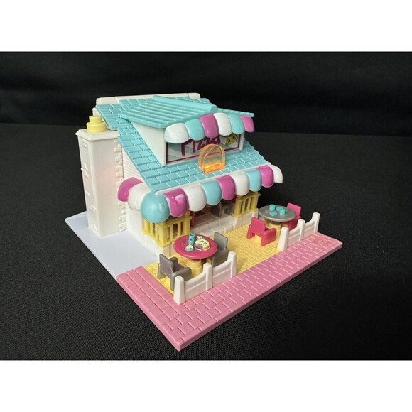 Vtg 1993 BlueBird Pizzeria PIZZA Parlor Light Up Pollyville Play Set w/ 3 Dolls - Picture 12 of 13